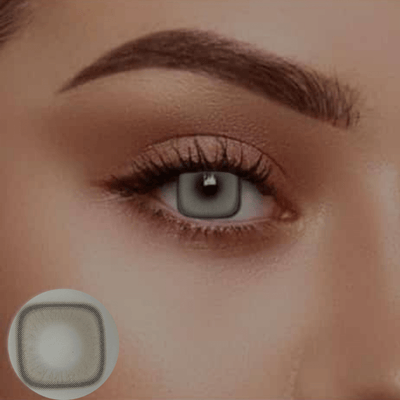 OLENSO Gray Square Contact Lens – stylish gray-colored cosmetic lens with a square design for a bold, captivating look.